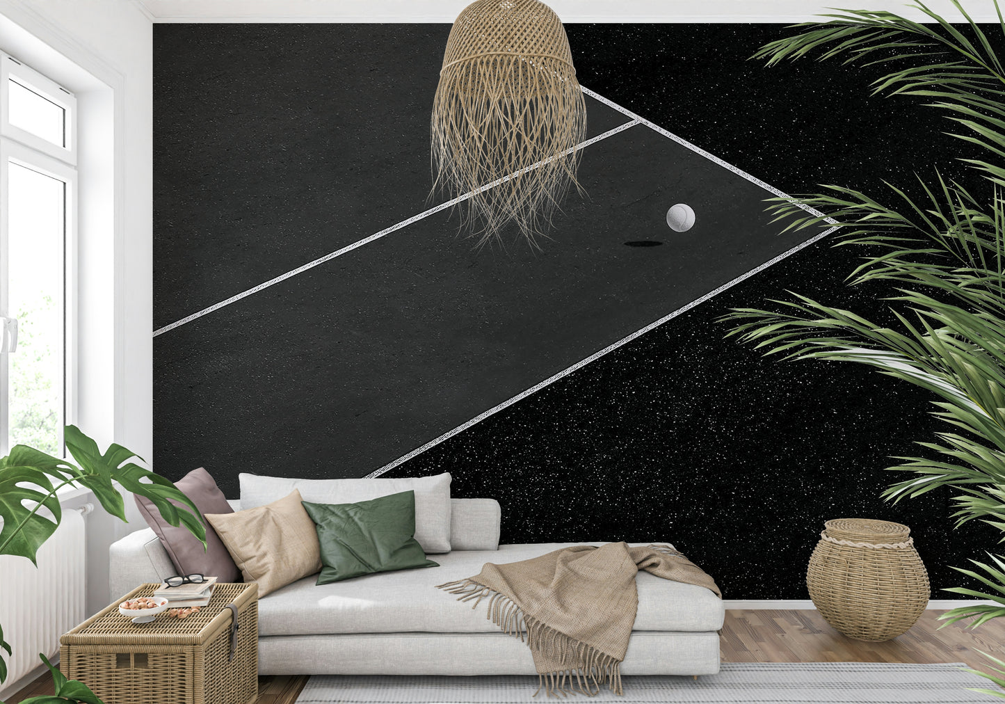 Game On: Minimalist Court Wall Mural -2262507