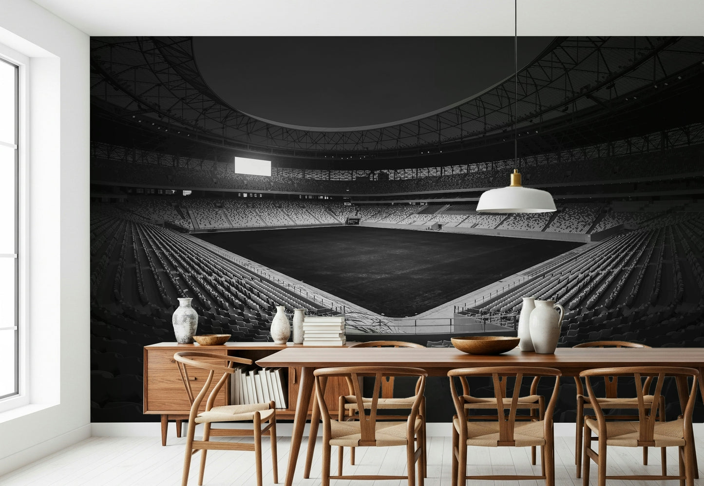 Stadium in Monochrome Wall Mural -2178152