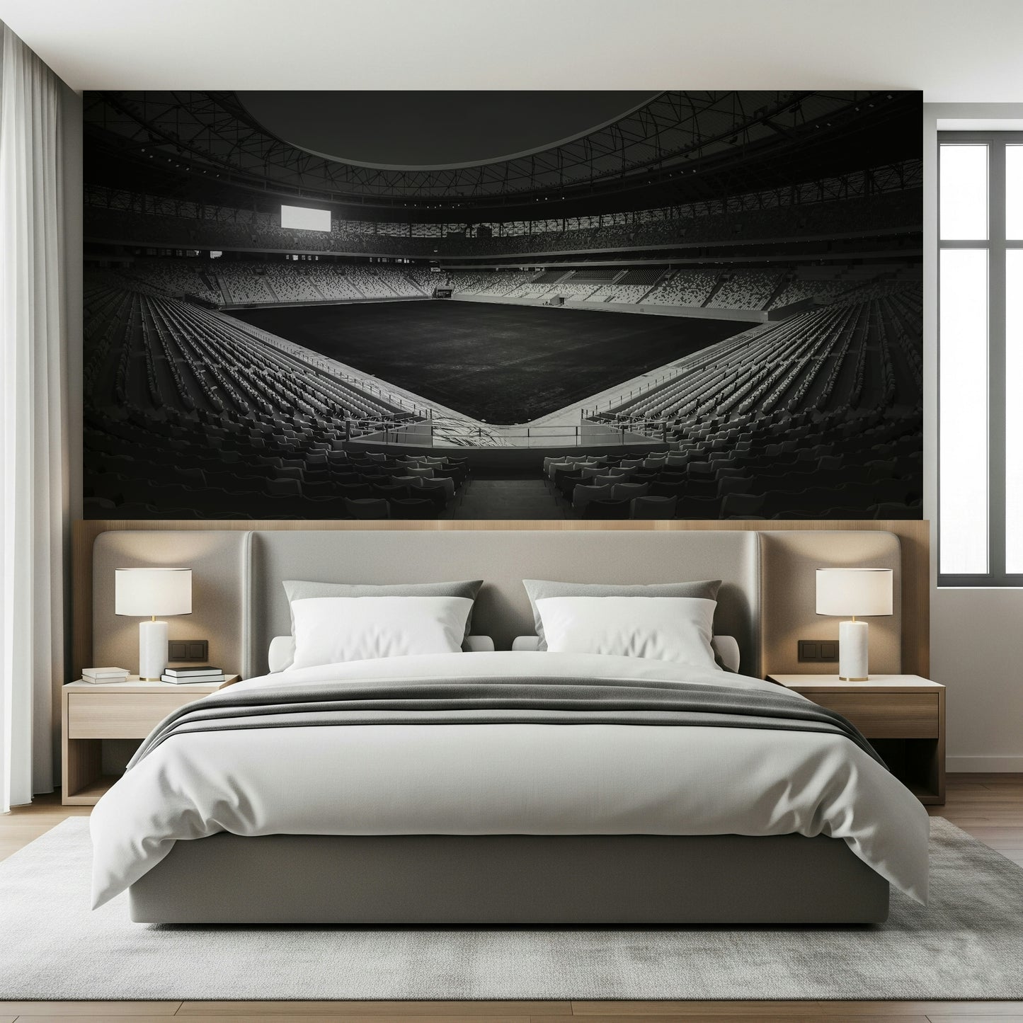 Stadium in Monochrome Wall Mural -2178152