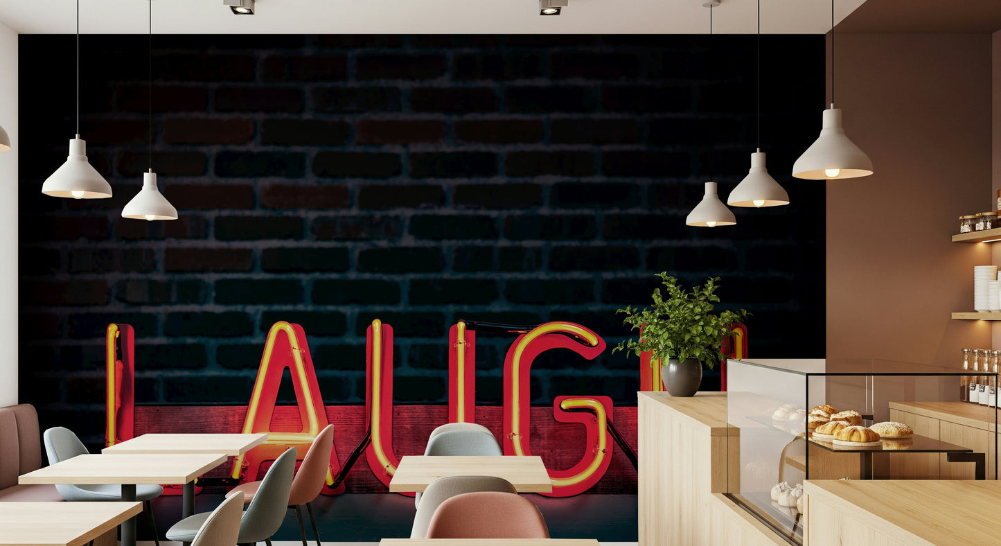 Laugh Neon Glow Wall Mural -2226251