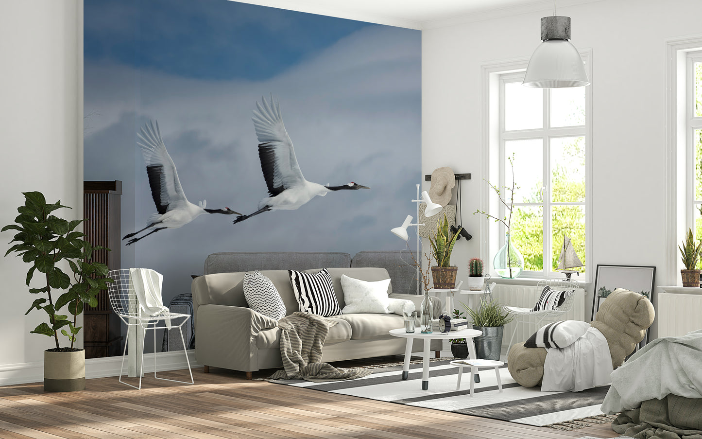 Crane's Flight Wall Mural