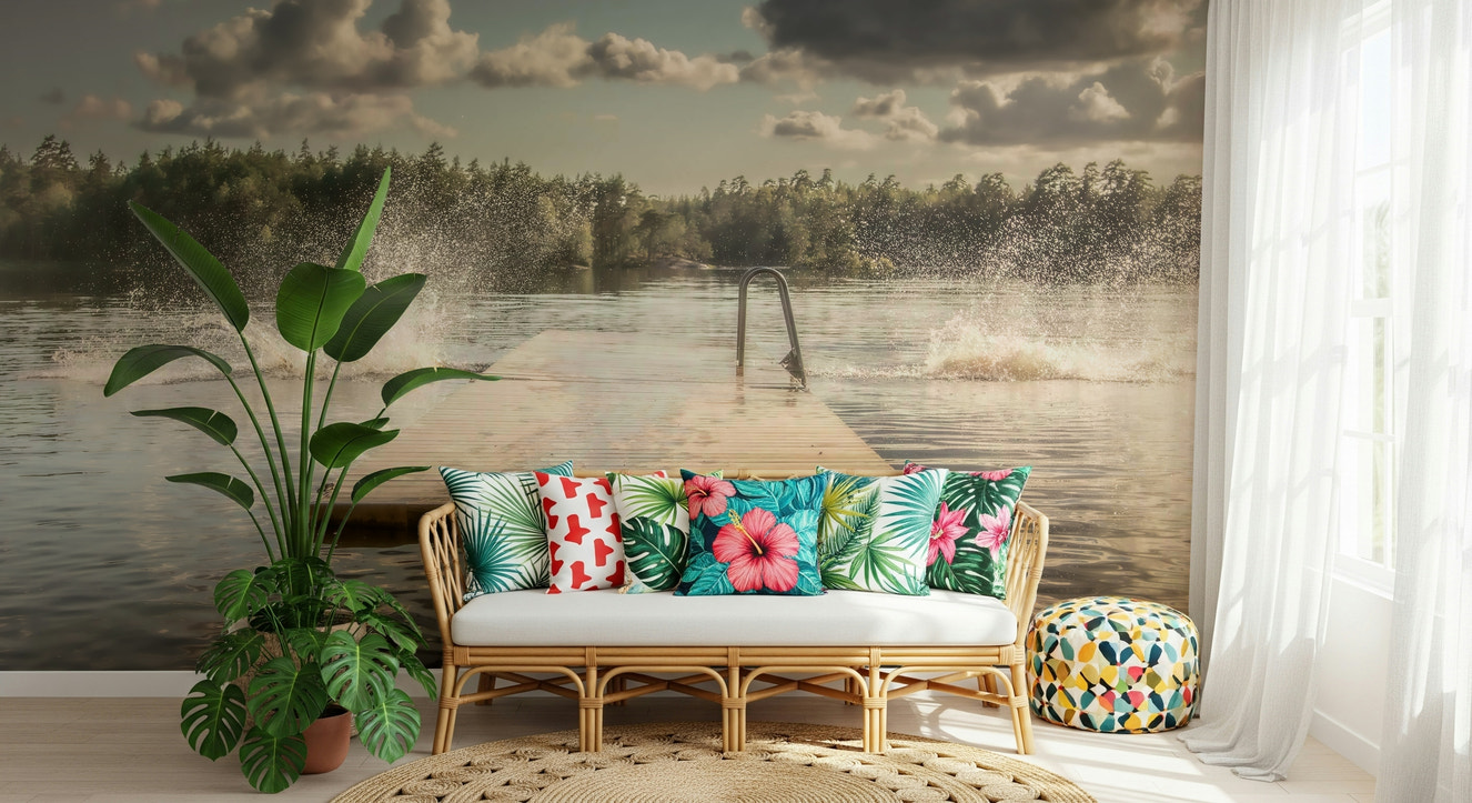 Lake Jump! Wall Mural -2221045