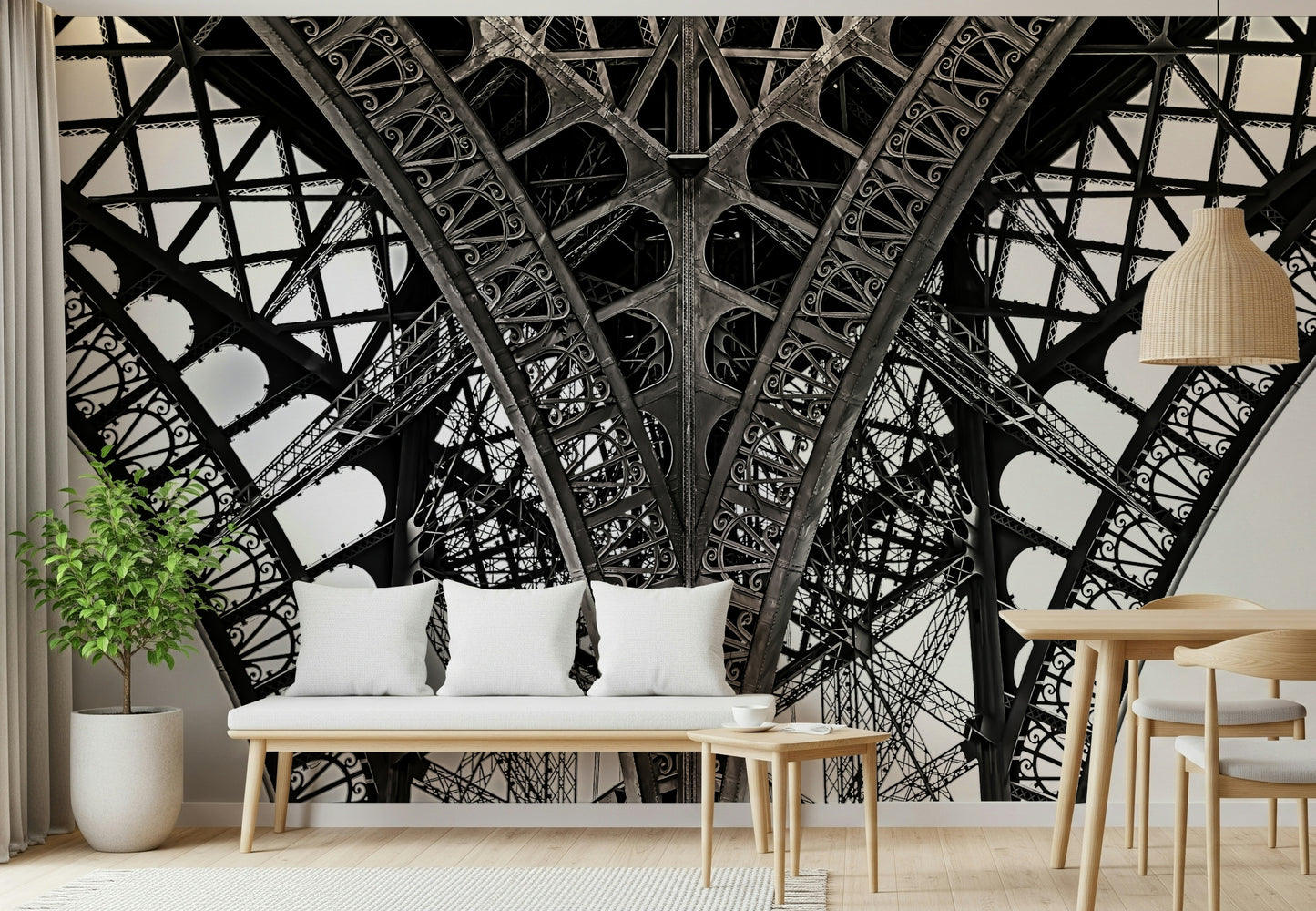 Eiffel's Ascent Wall Mural