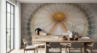 Vintage Bicycle Wall Mural – Warm-toned mural with a classic bicycle in a sunlit, serene outdoor setting.