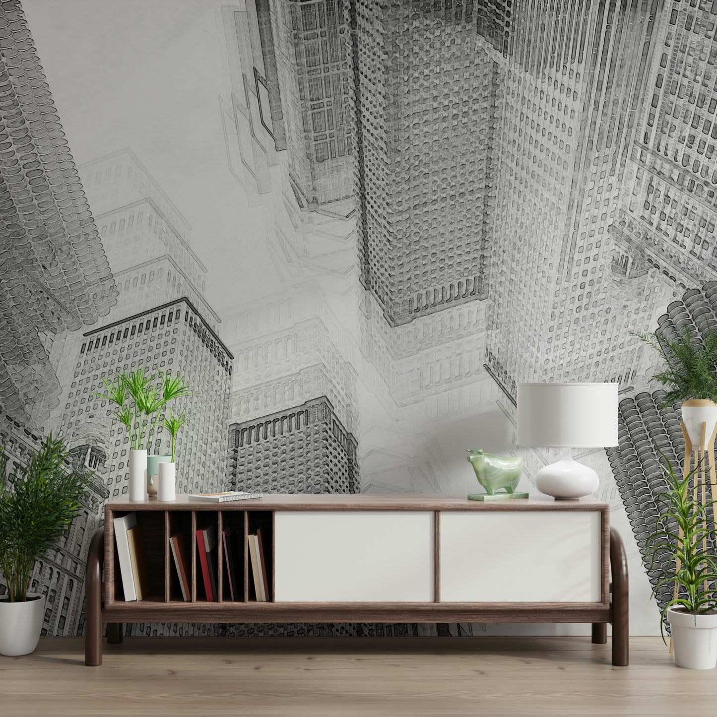Cityscape Sketch Wall Mural -2337342