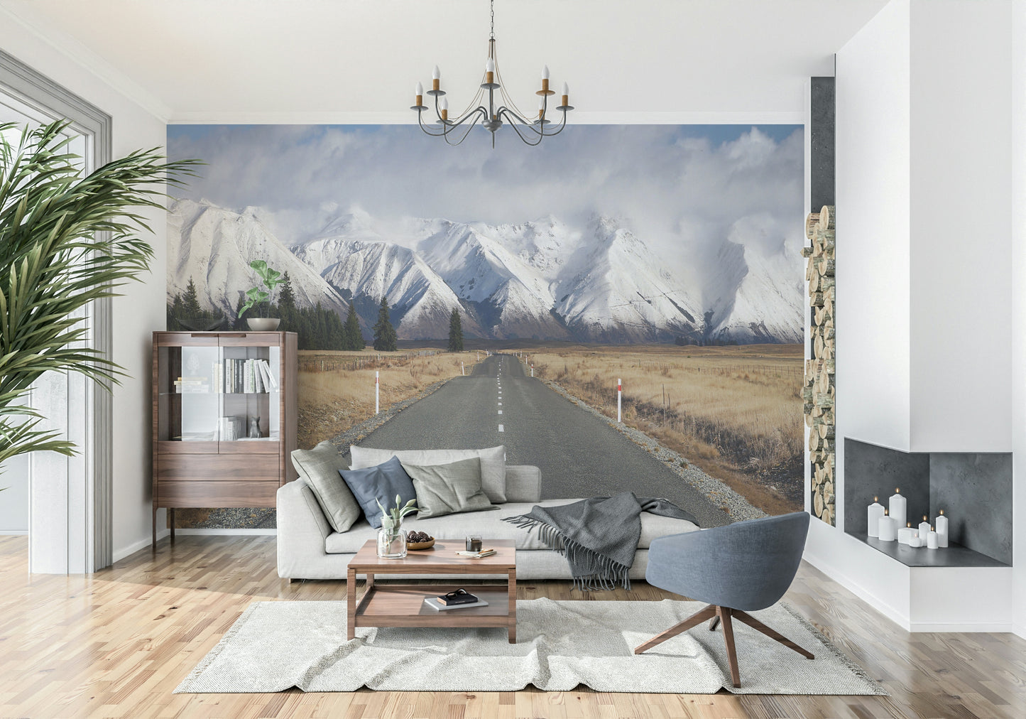 Winter's Road Wall Mural
