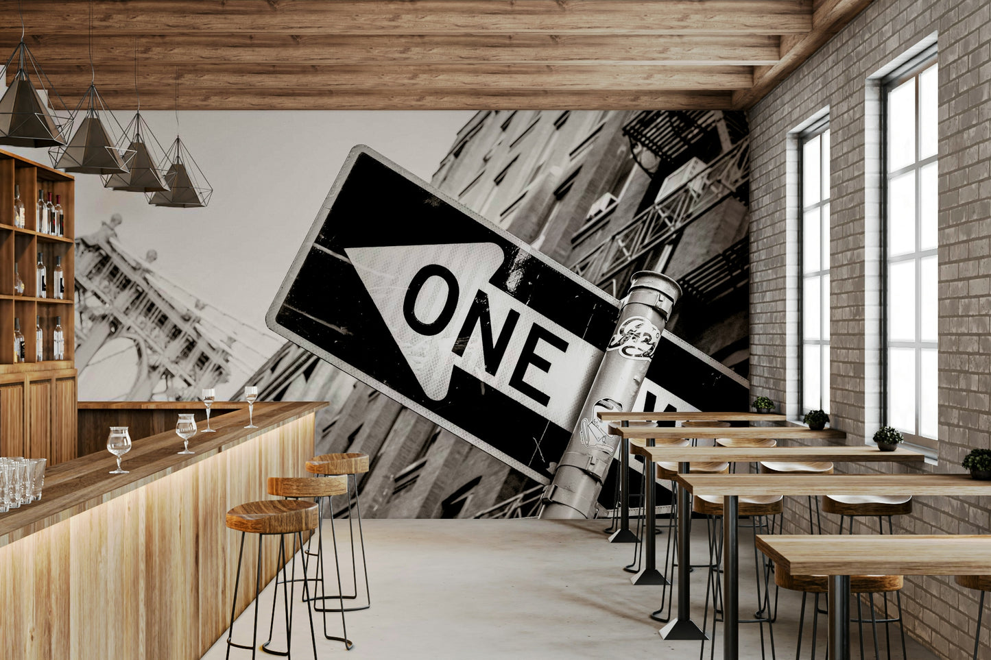 Metropolitan New York Wall Mural – Bold, modern mural featuring the architectural highlights of NYC.