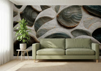 Sculpted Stone wallpaper with 3D-like texture and elegant stone design.