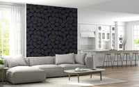 Abstract Leaves Dark wall covering for a bold, nature-inspired interior aesthetic.