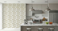 Golden spotted wallpaper inspired by leopard patterns for modern, chic interiors.