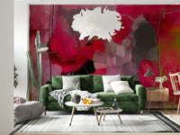 Contemporary Pink Wall Mural – Eye-catching abstract design with vibrant pink tones and modern artistic flair.