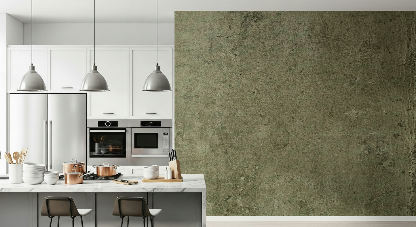 Vintage Olive Leather Wall Mural – Elegant aged leather design with warm olive tones for cozy, refined interiors.