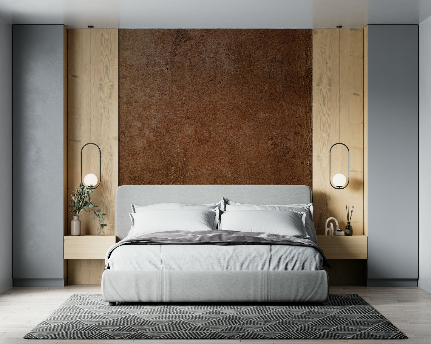 Brown Leather Finish Mural – Elegant saddle-colored aged leather mural adding texture and warmth to any space.