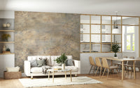 Decorative mural featuring shimmering snakeskin patterns in gold for statement walls.