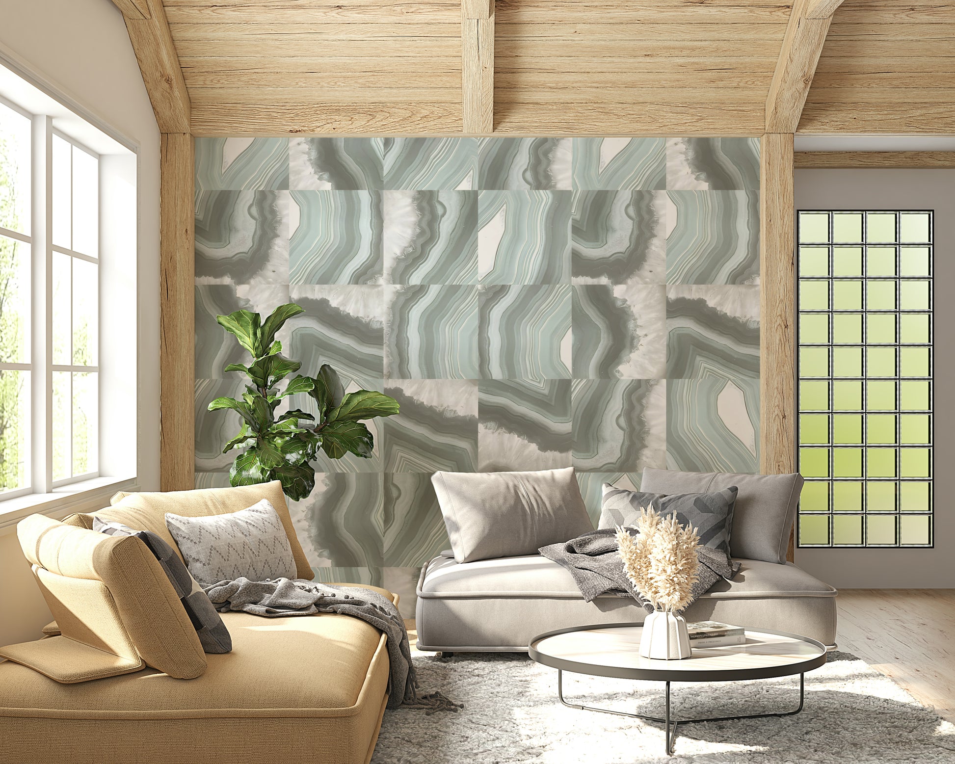 Mint Marble Agate Serenity Wallpaper — tranquil marble and agate-inspired design for relaxing interiors.