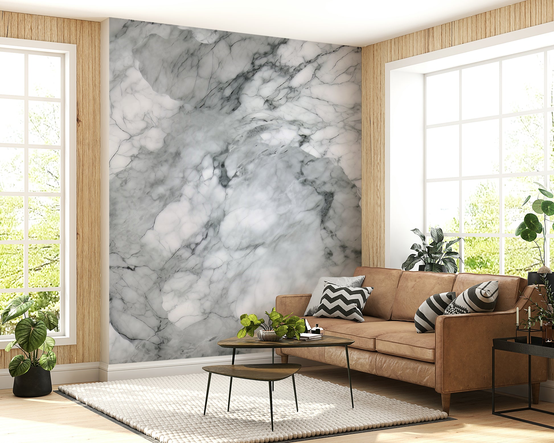 Ageless Stone Wall Mural — realistic stone patterns adding depth and timeless charm to interiors.