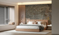 Stone Fossil Texture Wall Mural — rugged stone surface with detailed fossil impressions.