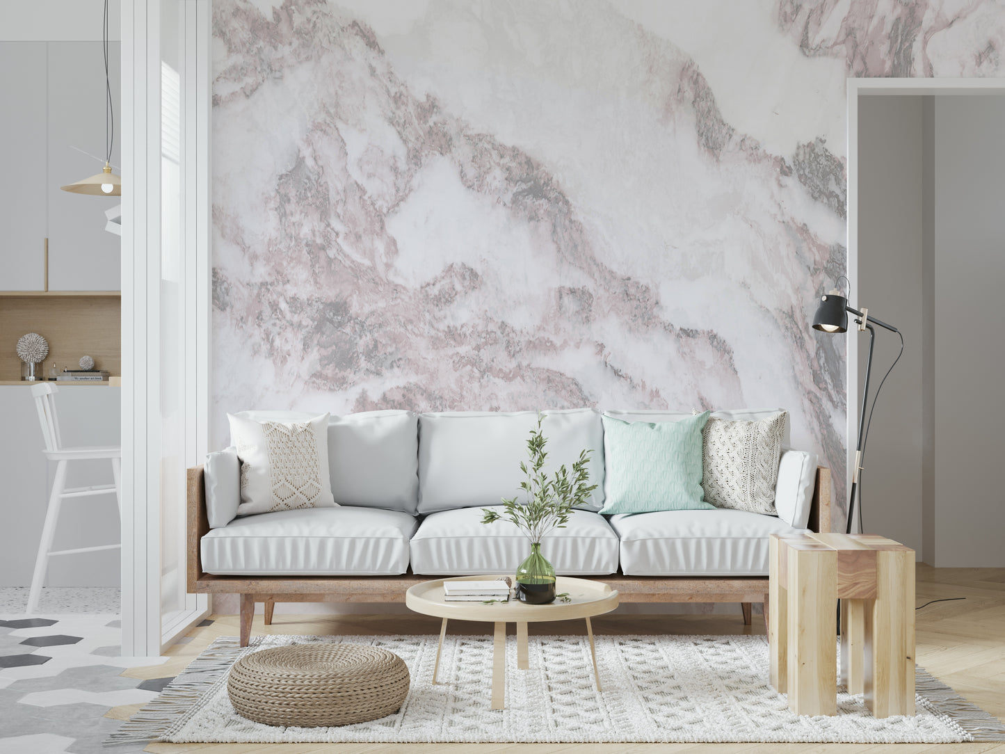 Blush Marble Elegance Wall Mural -2579023