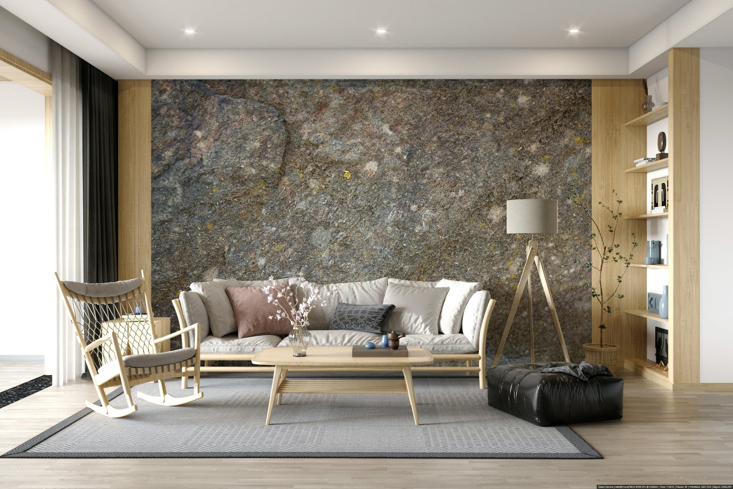 Textured Rock Surface Wall Mural -2566614
