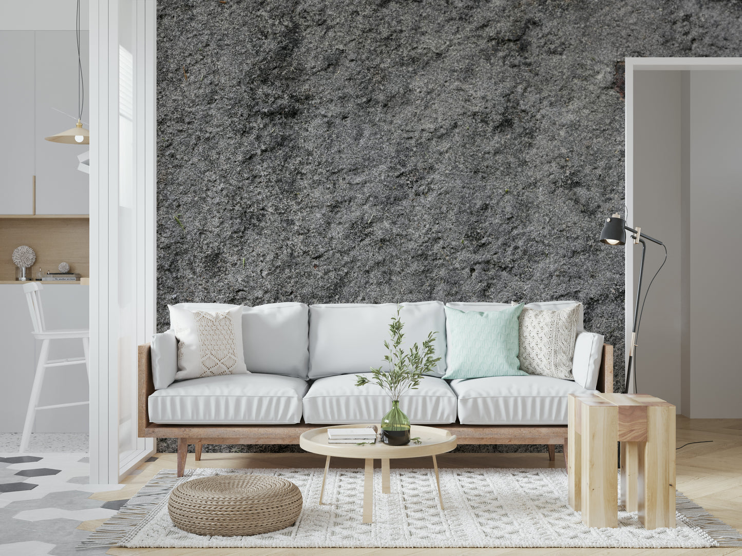 Granite Gray Wall Wall Mural -2566594