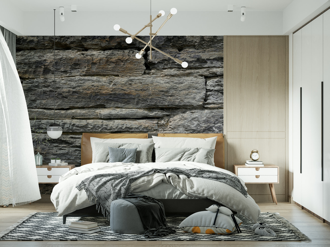 Aged Stone Wall Wall Mural -2566573