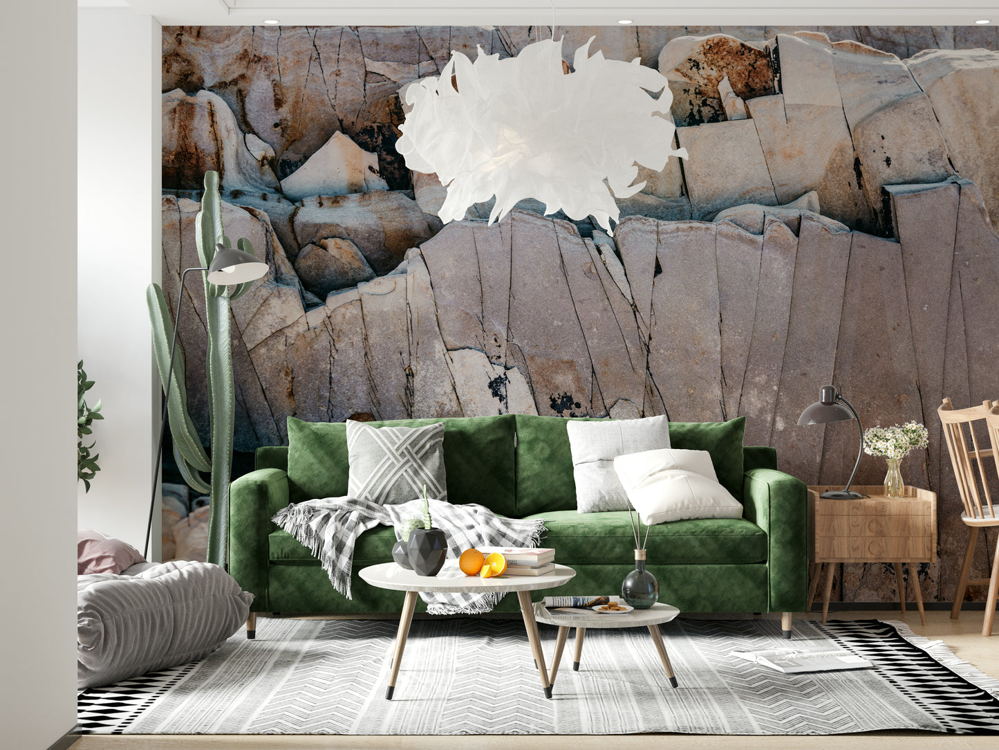 Stone Geometry Wall Mural -2226345