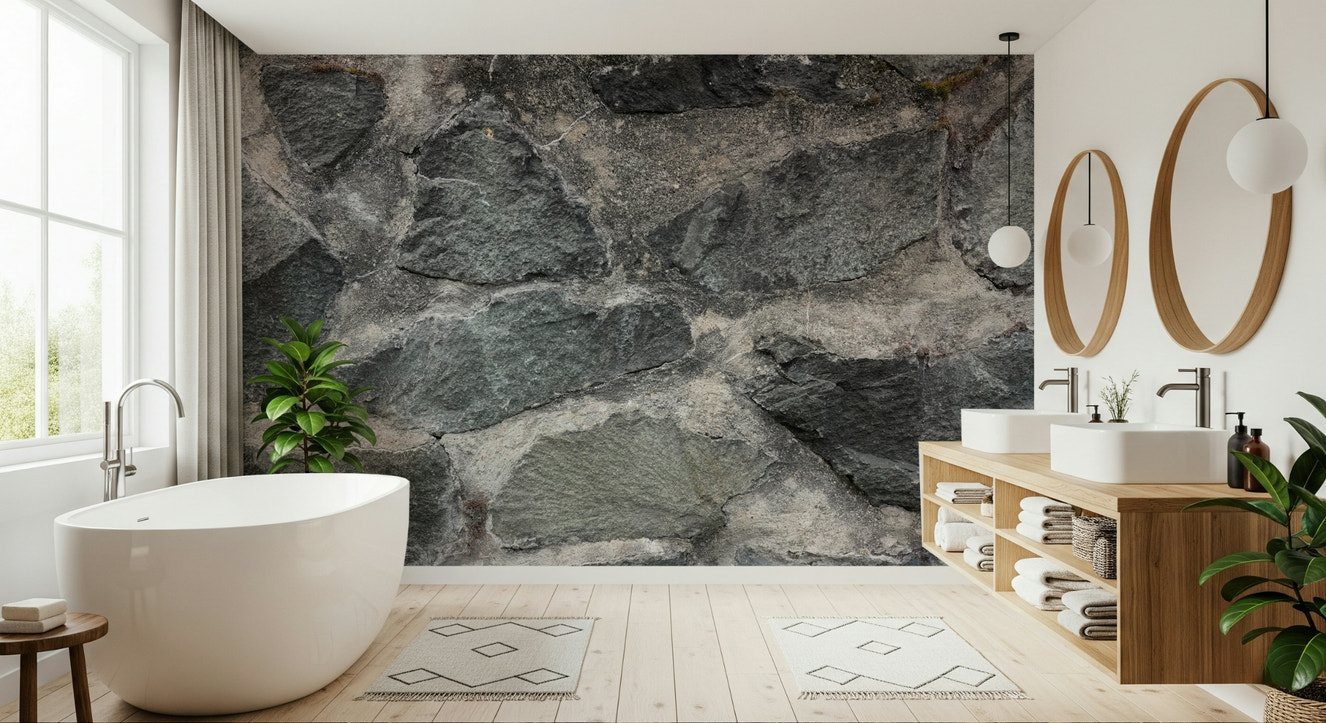 Granite Blocks Wall Mural -2566586