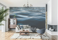 Deep Blue Serenity wallpaper mural adding depth, tranquility, and natural beauty to any space.
