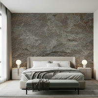 Wall mural featuring layered stone textures in soft earthy tones for peaceful, nature-inspired interiors.