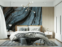 Rustic Blue Wood Wall Mural combining soft blue shades with rough wood textures for a timeless look.