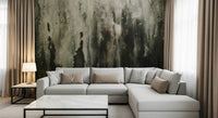 Decorative wall mural showcasing a misty waterfall landscape for forest, nature, or spa-inspired interiors.