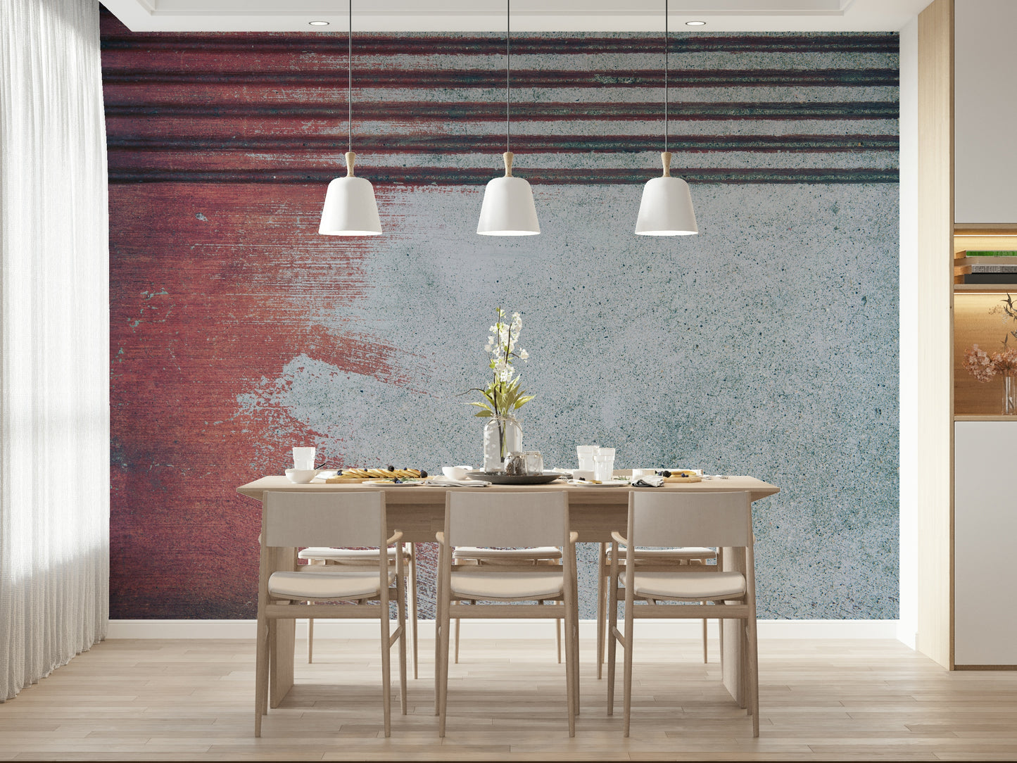 Rustic Rouge Concrete Wall Mural -2226150