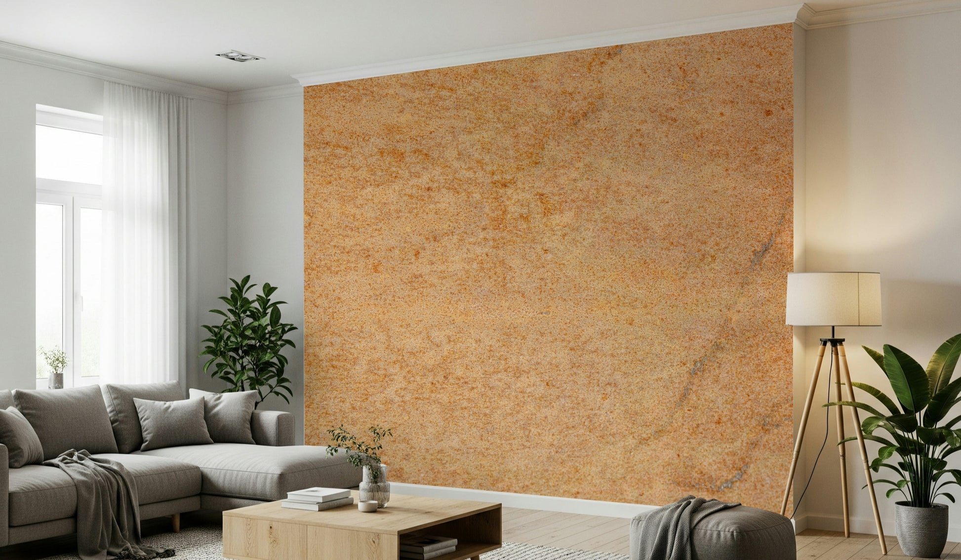 Vintage patina metal effect in abstract composition, Oxidized Texture mural