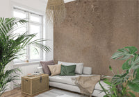 Soft neutral brush strokes on textured background, calming wall mural