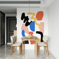 Vibrant abstract blocks in bold colors, Abstract Block Party wall mural