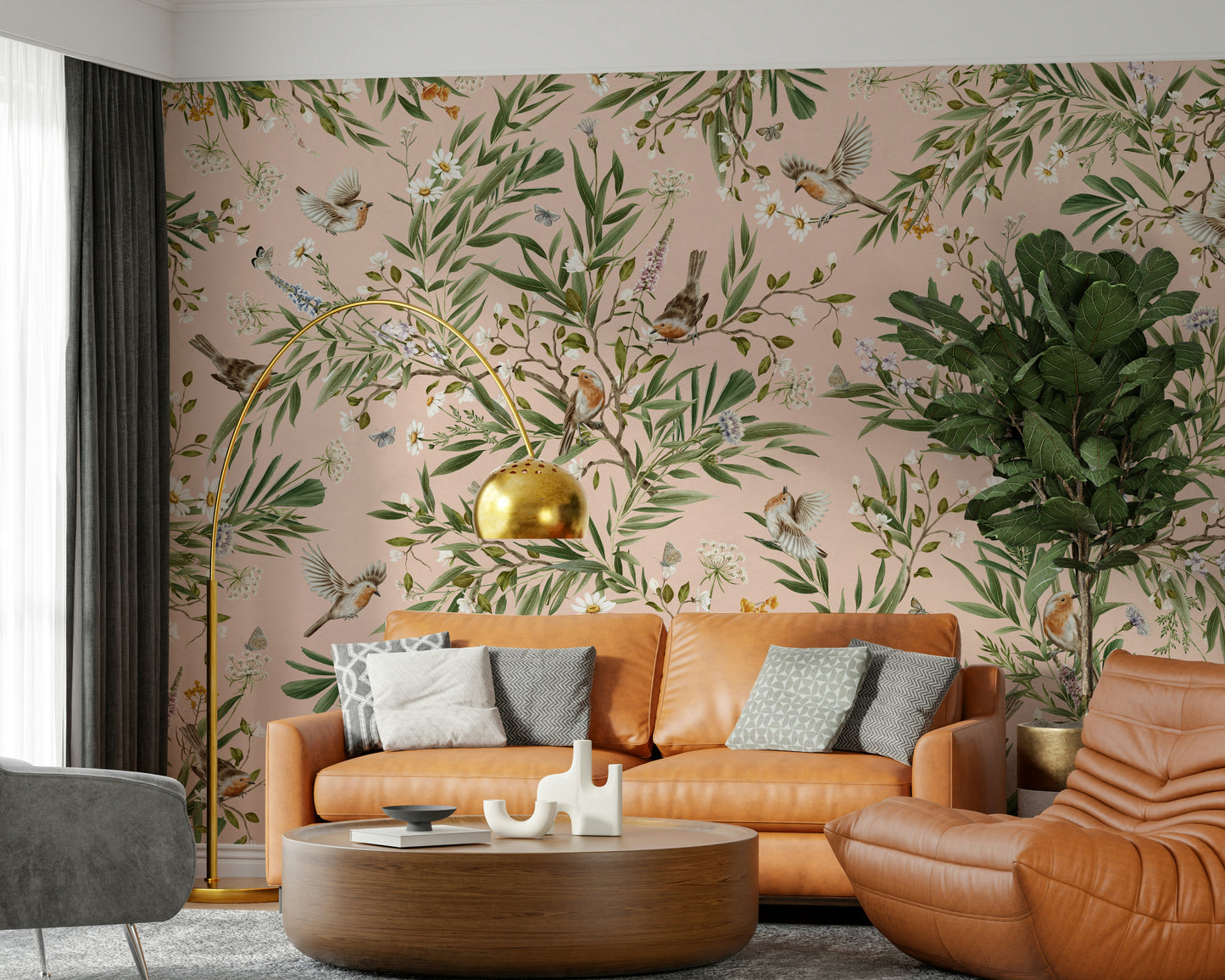 Robin's Bloom Wall Mural