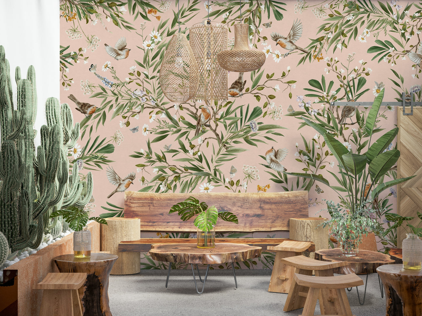 Robin's Bloom Wall Mural