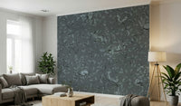 Tranquil wall mural with a forest scene that brings nature’s serenity indoors.