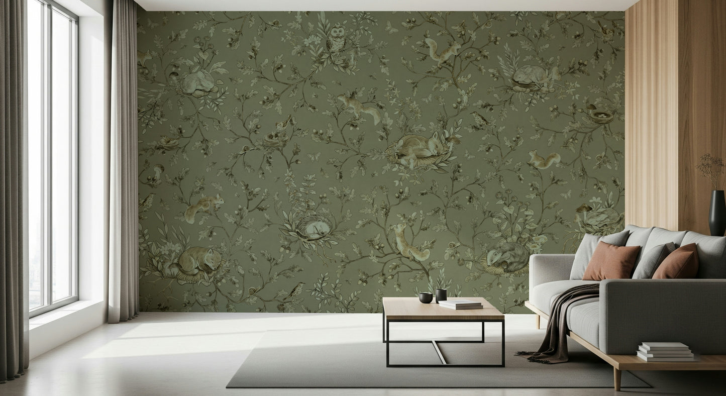 Warm, textural wall mural blending terracotta and taupe tones for an earthy, serene aesthetic.