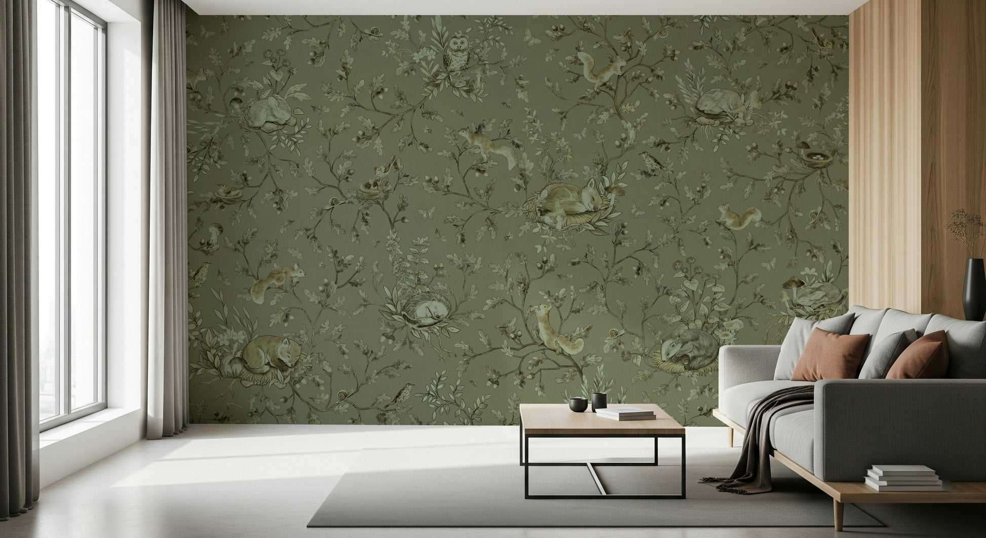 Warm, textural wall mural blending terracotta and taupe tones for an earthy, serene aesthetic.
