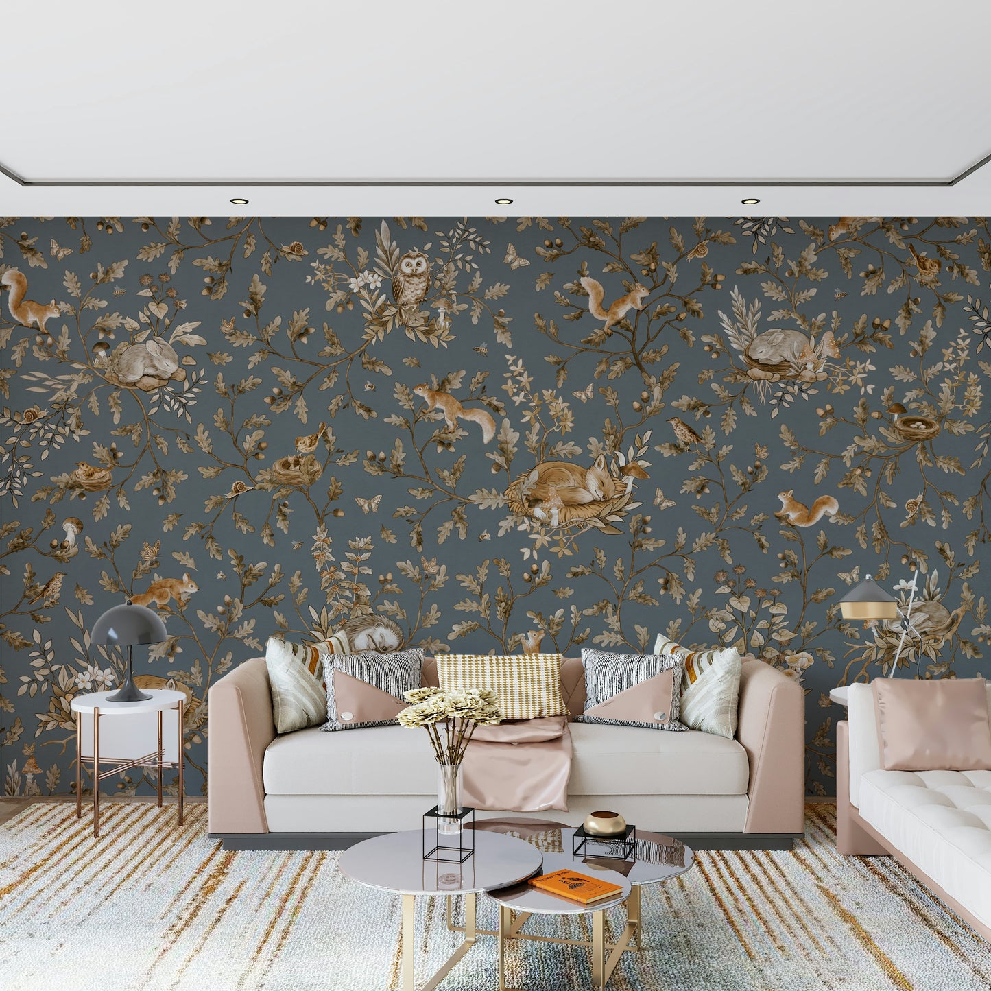 Rustic Forest Motif Wall Mural