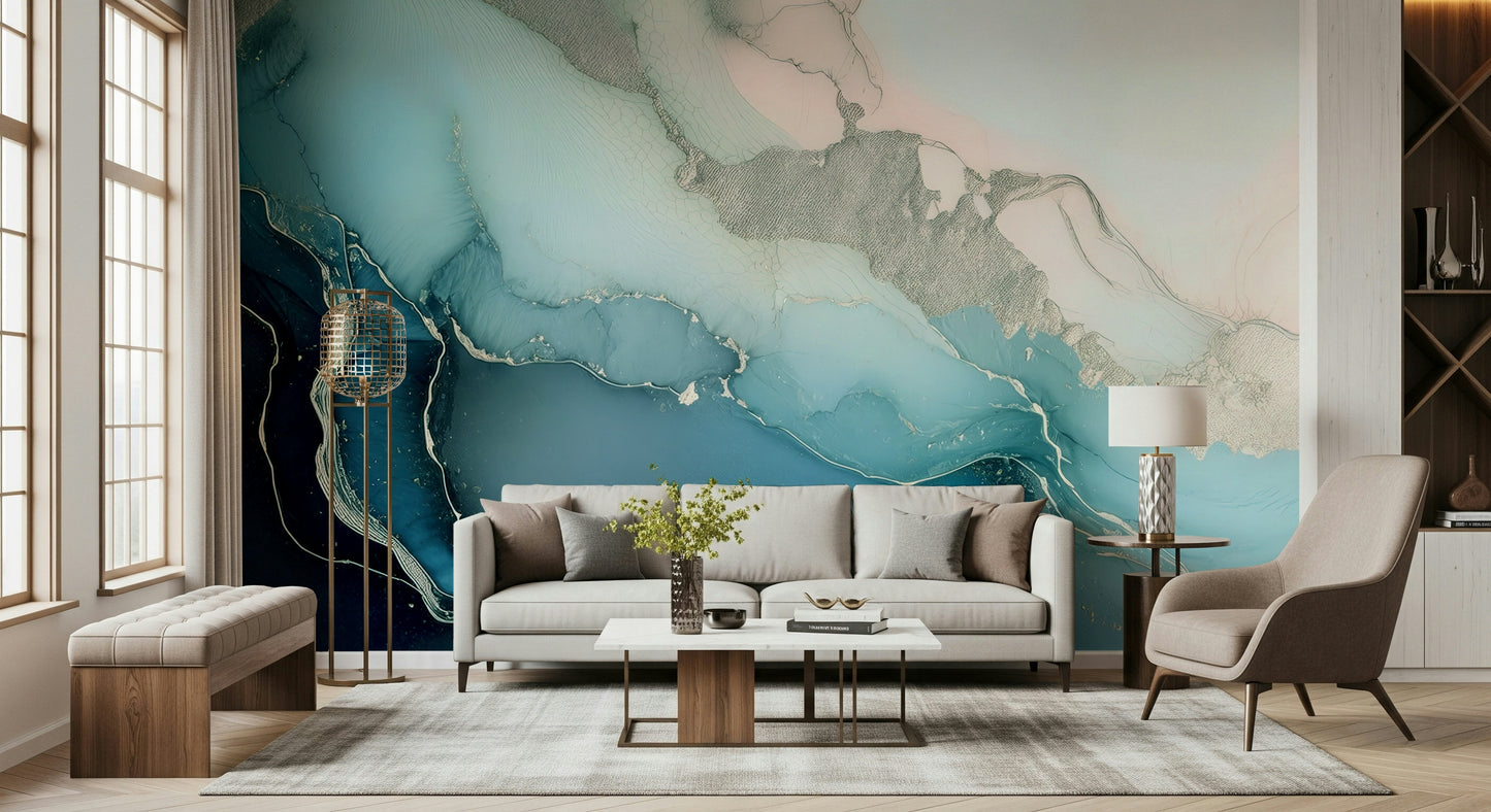 Mystic Mineral Layers Wall Mural