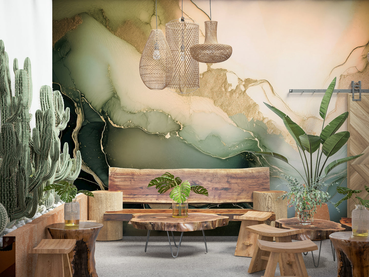 Dreamy Mineral Layers  Wall Mural