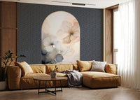 Pastel floral arch mural with delicate blossoms and a dreamy garden-inspired aesthetic.