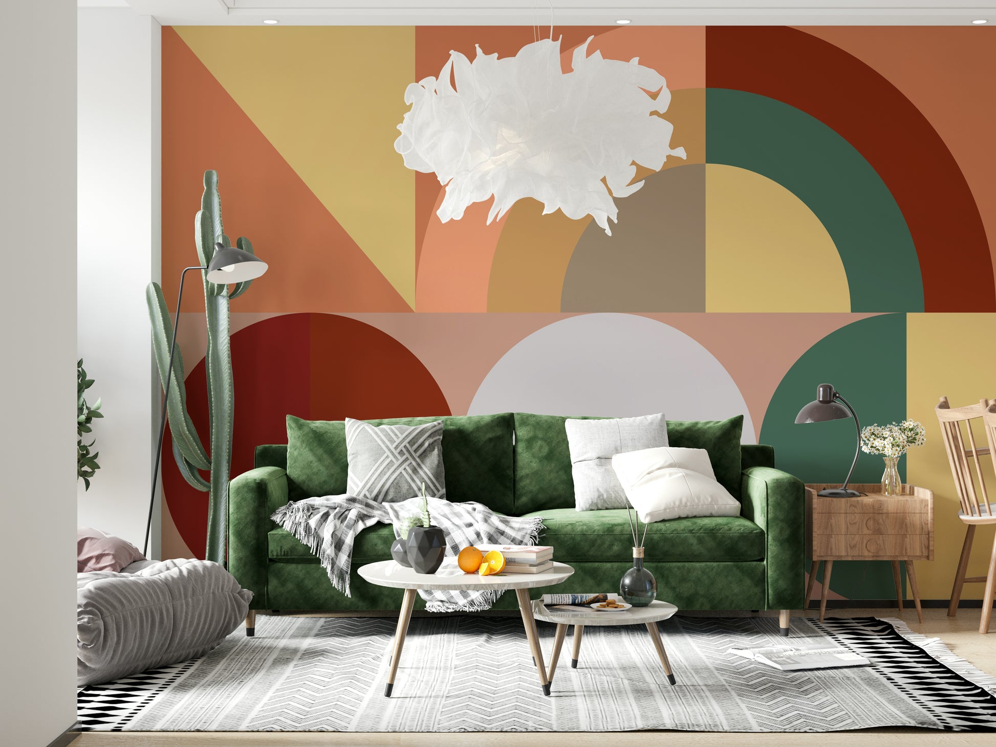 Autumn-inspired wall mural with rich earthy colors that bring warmth and comfort to interiors.