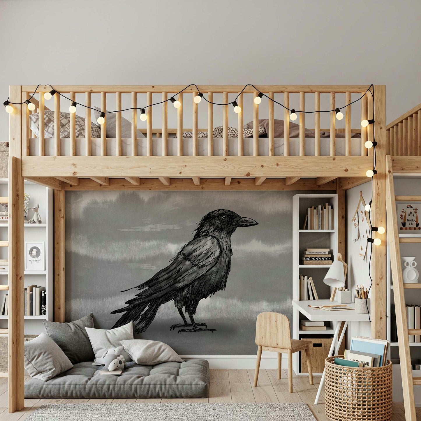 Mr Crow Wall Mural