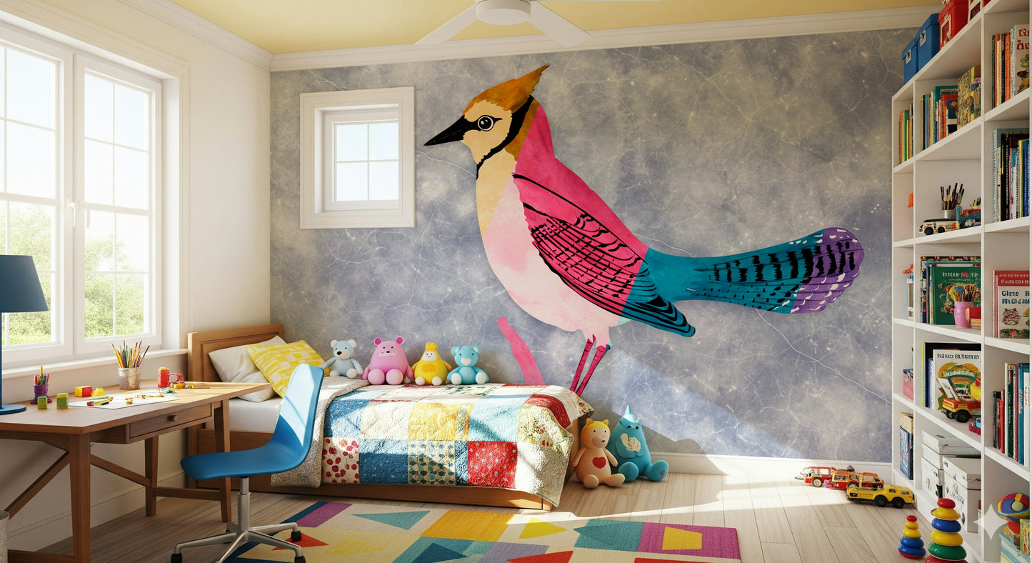 Colorful Jay Wall Mural
