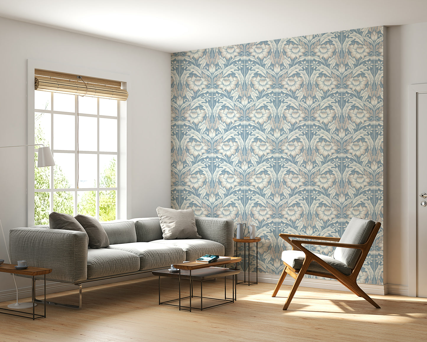 Timeless Garden – Mist Blue Wallpaper⁠