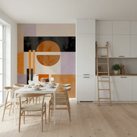 Modern Abso Light Geometry design, subtle color wall mural.