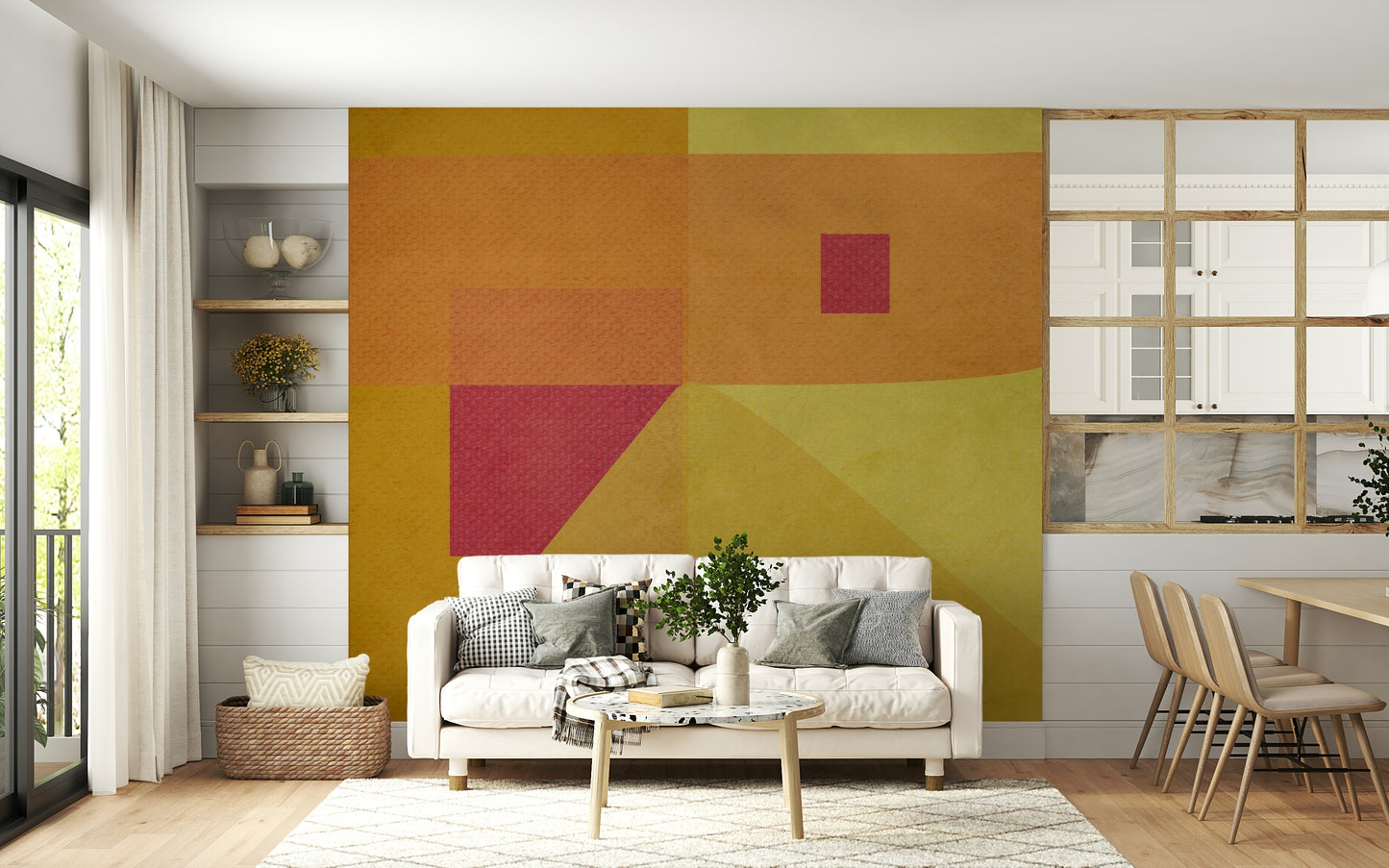 Creative Abstract Study in Yellow form, striking wall decoration.